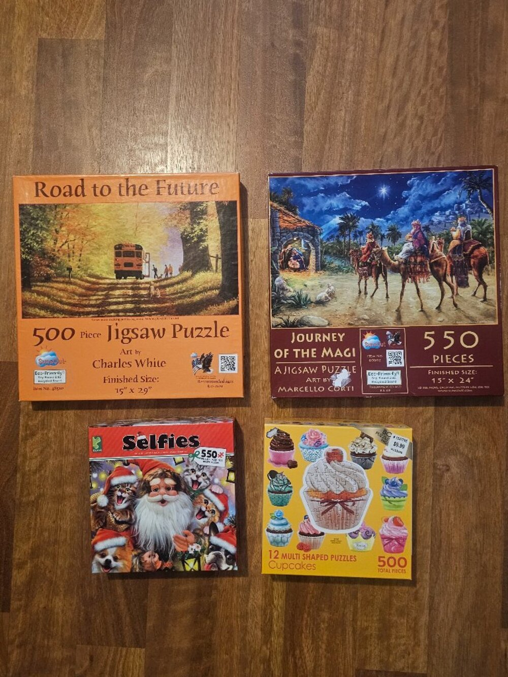 4 - Jigsaw puzzles featuring different artistic themes